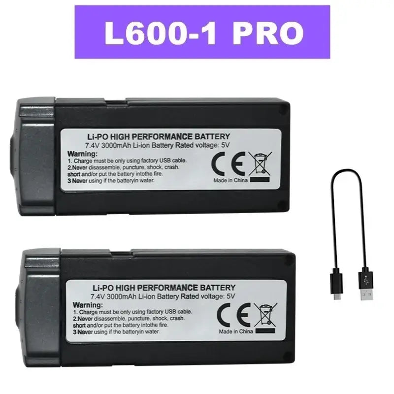 Batterie Lipo pour Drone L600 PRO et MAX 3000mAh ou 4500mAh - 2B L600-1 PRO-C - Batterie
