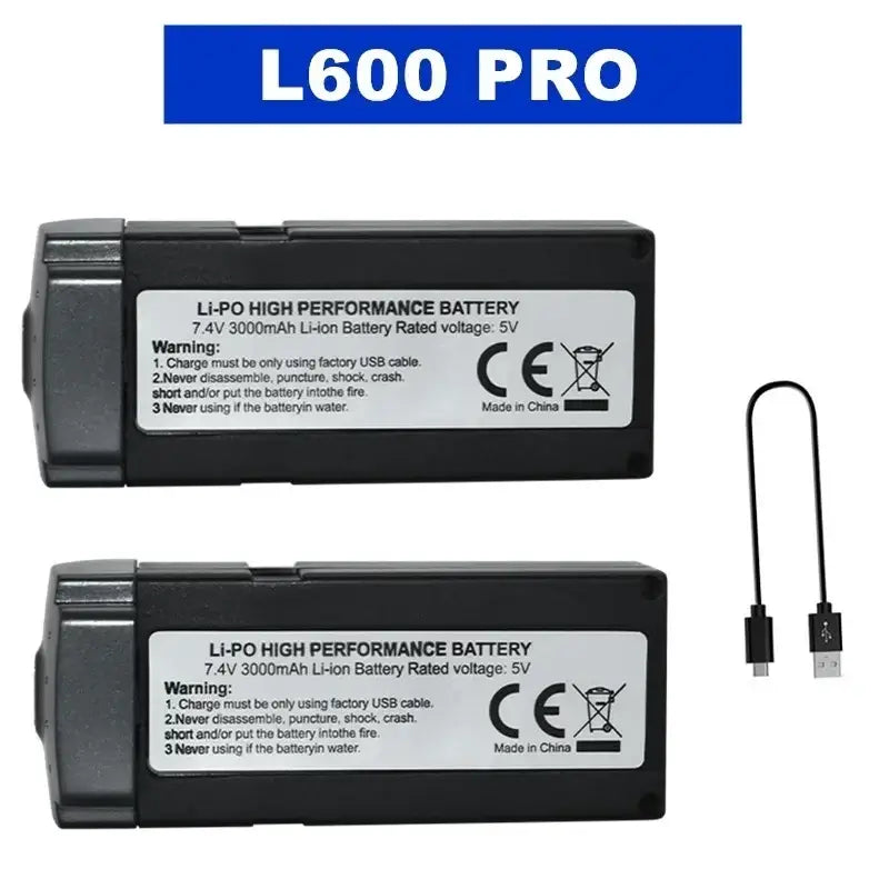 Batterie Lipo pour Drone L600 PRO et MAX 3000mAh ou 4500mAh - 2B L600 PRO-C - Batterie