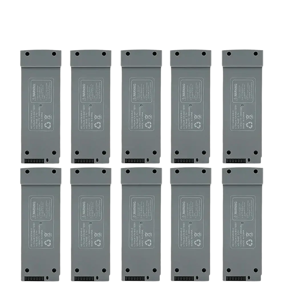 Batterie Lithium 3.7V 2000mAh pour Drone Z908 PRO et MAX - Gris 10 Pièces - Batterie