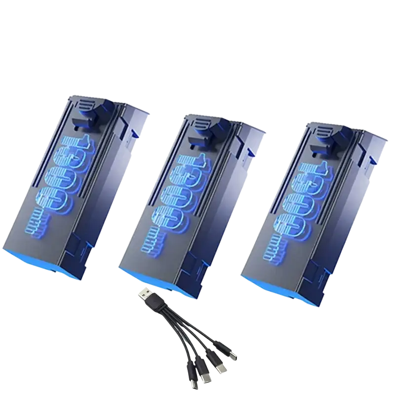 Batterie originale 3.7V 1300mAh pour drone quadrirotor GT8 professionnel - Cable de chargement 3 Pièces - Batterie