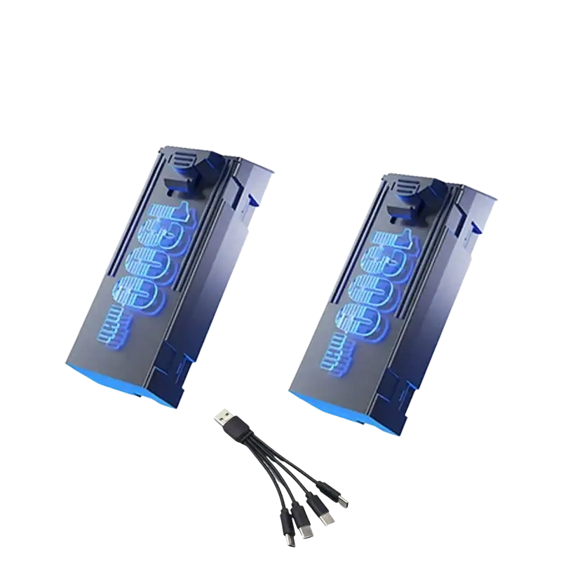 Batterie originale 3.7V 1300mAh pour drone quadrirotor GT8 professionnel - Cable de chargement 2 Pièces - Batterie