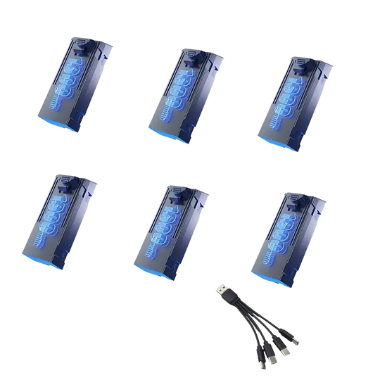 Batterie originale 3.7V 1300mAh pour drone quadrirotor GT8 professionnel - Cable de chargement (6 Pièces) - Batterie