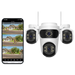 Caméra De Surveillance WiFi 15MP Avec Trois Écrans PTZ, Détection Humaine Et Vision Nocturne
