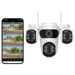 Caméra De Surveillance WiFi 15MP Avec Trois Écrans PTZ, Détection Humaine Et Vision Nocturne