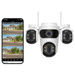 Caméra De Surveillance WiFi 15MP Avec Trois Écrans PTZ, Détection Humaine Et Vision Nocturne