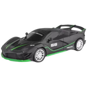 Voiture rc télécommandée 4CH avec lumières LED, prête à faire le bonheur des enfants.