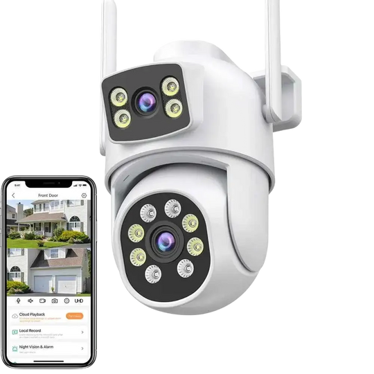 Caméra De Sécurité Extérieure 6K HD PTZ 12MP Avec Détection Humaine - Caméra IP WiFi