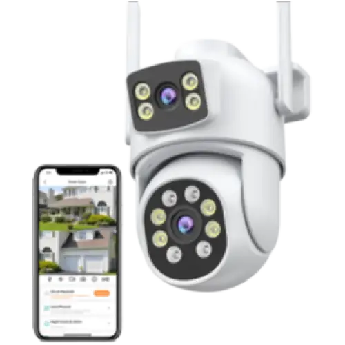 Caméra De Sécurité Extérieure 6K HD PTZ 12MP Avec Détection Humaine - Caméra IP WiFi