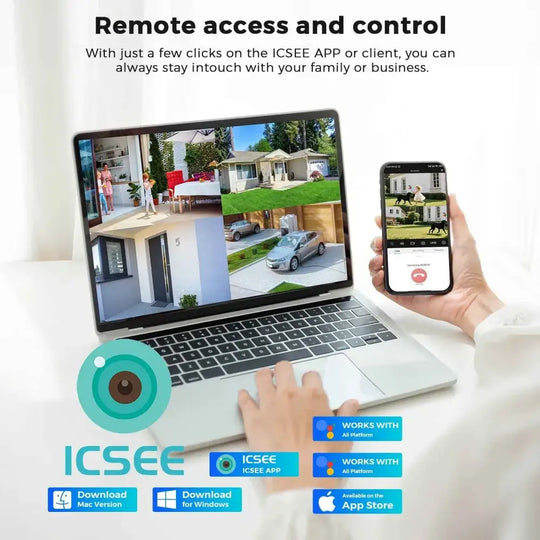 Caméra De Sécurité Extérieure 6K HD PTZ 12MP Avec Détection Humaine - Caméra IP WiFi