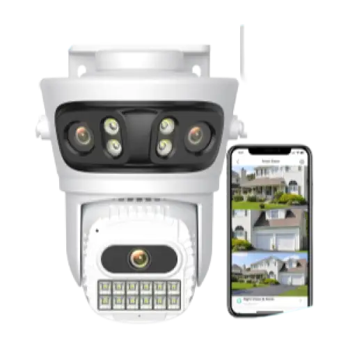 Caméra De Sécurité Extérieure 6K HD PTZ 12MP Avec Détection Humaine - Caméra IP WiFi