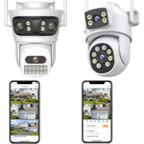 Caméra De Sécurité Extérieure 6K HD PTZ 12MP Avec Détection Humaine - Caméra IP WiFi