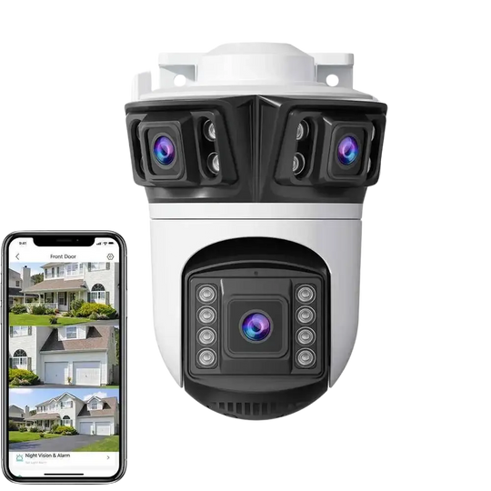 Caméra De Sécurité Extérieure 6K HD PTZ 12MP Avec Détection Humaine - Caméra IP WiFi