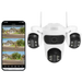 Caméra de surveillance WiFi IP66, 3 Écrans, Vision Nocturne Couleur, 12MP, Imperméable