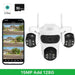 Caméra de surveillance WiFi IP66, 3 Écrans, Vision Nocturne Couleur, 12MP, Imperméable