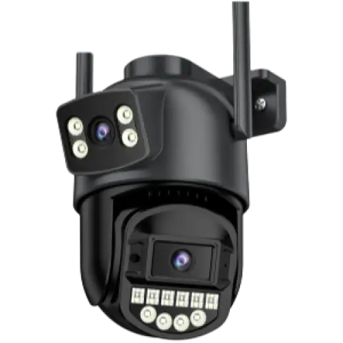 Caméra extérieure PTZ 10MP avec WIFI et double objectif 8MP
