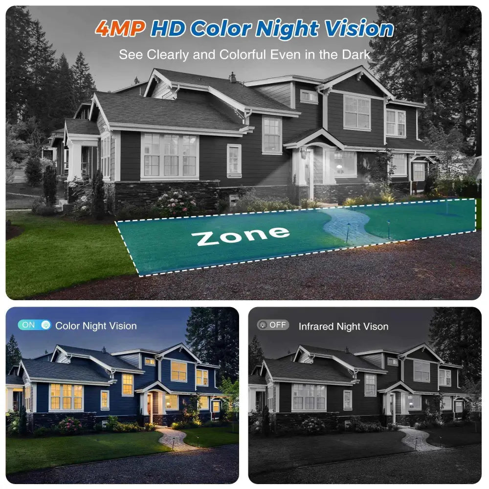 Caméra extérieure PTZ 10MP avec WIFI et double objectif 8MP