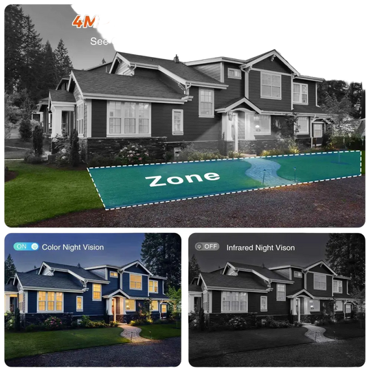 Caméra extérieure PTZ 10MP avec WIFI et double objectif 8MP