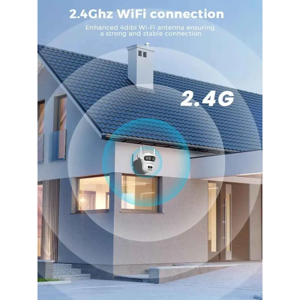 Caméra IP Extérieure Wifi 12MP PTZ avec Suivi Automatique et Vision Nocturne Couleur 180°