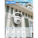 Caméra IP Extérieure Wifi 12MP PTZ avec Suivi Automatique et Vision Nocturne Couleur 180°