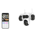 Caméra de surveillance WiFi IP66, 3 Écrans, Vision Nocturne Couleur, 12MP, Imperméable