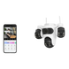 Caméra de surveillance WiFi IP66, 3 Écrans, Vision Nocturne Couleur, 12MP, Imperméable