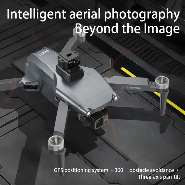 Détails de la conception robuste du drone L600 PRO MAX 8K, conçu pour des performances optimales en extérieur.