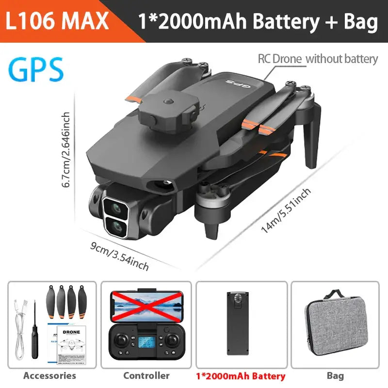 La batterie du LYZRC L106 MAX GPS Drone, un drone gps pliable à haute performance pour prolonger vos sessions de vol.