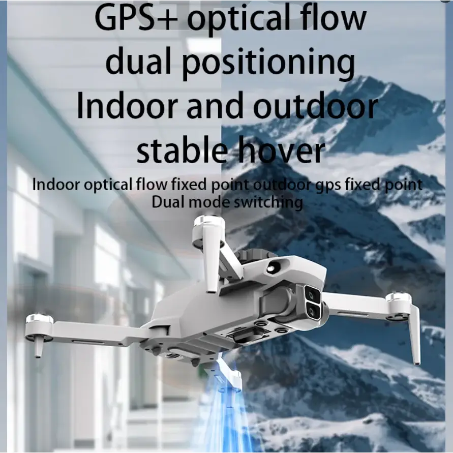 Vue du LYZRC L106 MAX GPS Drone en plein vol, un drone gps pliable idéal pour les amateurs de photographie.