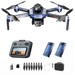 Drone GT8 Pliable avec Caméra 4K GPS et Éclairage LED Noir et Bleu - Batterie Bleue 8K2 - Drone