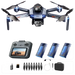 Drone GT8 Pliable avec Caméra 4K GPS et Éclairage LED Noir et Bleu - Batterie Bleue 8K3 - Drone