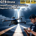Drone GT8 Pliable avec Caméra 4K GPS et Éclairage LED Noir et Bleu - Drone
