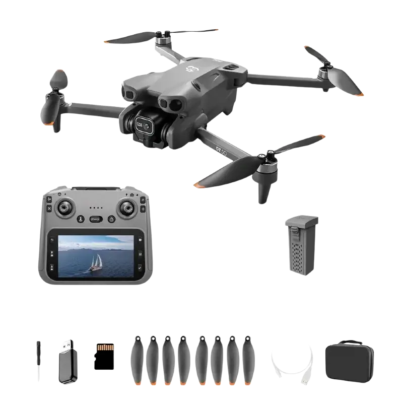 Drone Lenovo GT50 Pro 8K avec double caméra et moteurs brushless - Batterie grise 4K-1 - Drone