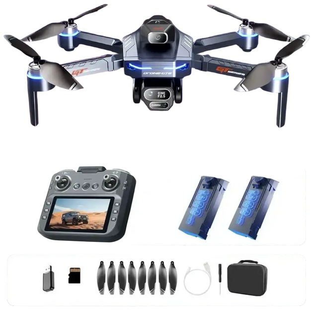 Drone Lenovo GT8 8K GPS avec Double Caméra et Moteur Brushless - Batterie Bleue-8K2 - Drone
