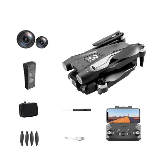 Drone pliable Lenovo Z908 Pro Max 8K GPS avec évitement d’obstacles - Batterie Noir 8K-2S-1 - Drone