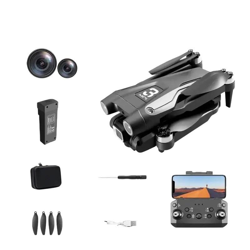 Drone pliable Lenovo Z908 Pro Max 8K GPS avec évitement d’obstacles - Batterie Noir 8K-2S-1 - Drone