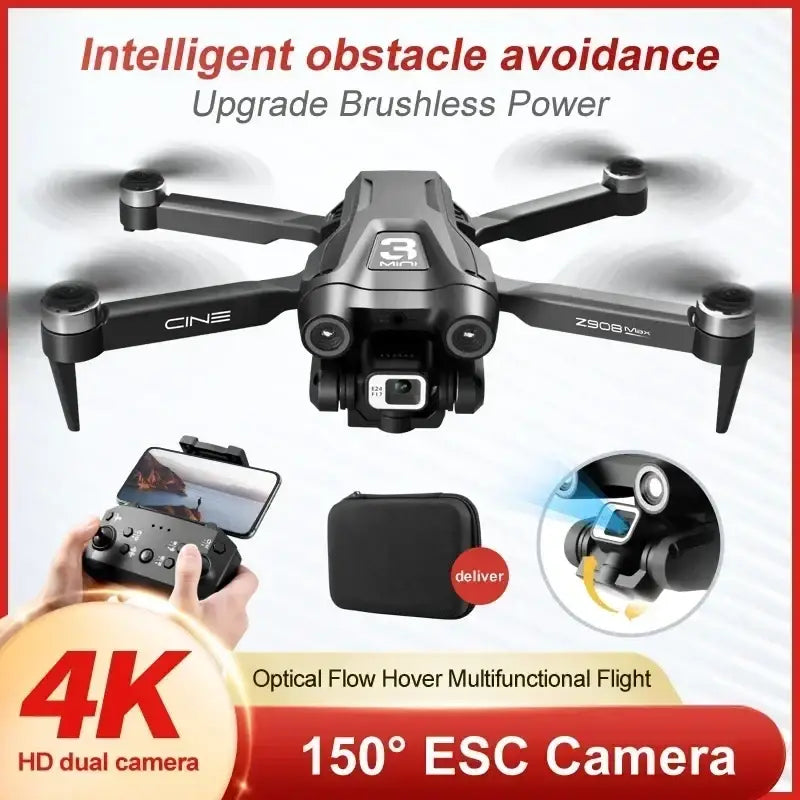 Drone pliable Lenovo Z908 Pro Max 8K GPS avec évitement d’obstacles - Drone