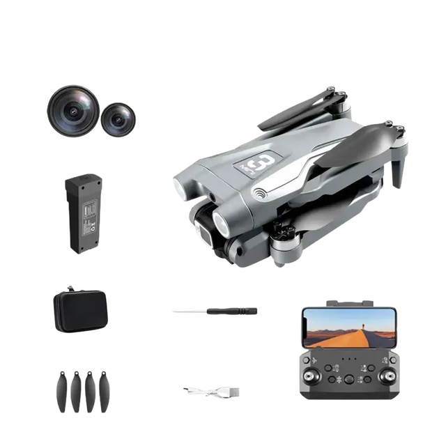 Drone pliable Lenovo Z908 Pro Max 8K GPS avec évitement d’obstacles - Batterie Grise 4K-2S-1 - Drone