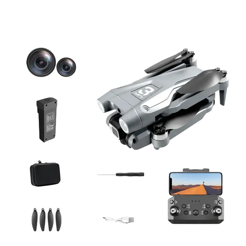 Drone pliable Lenovo Z908 Pro Max 8K GPS avec évitement d’obstacles - Batterie Grise 8K-2S-1 - Drone
