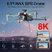 Nouveau K19 MAX GPS Drone professionnel 8K avec caméra aérienne et fonction FPV, parfait pour la photographie aérienne.