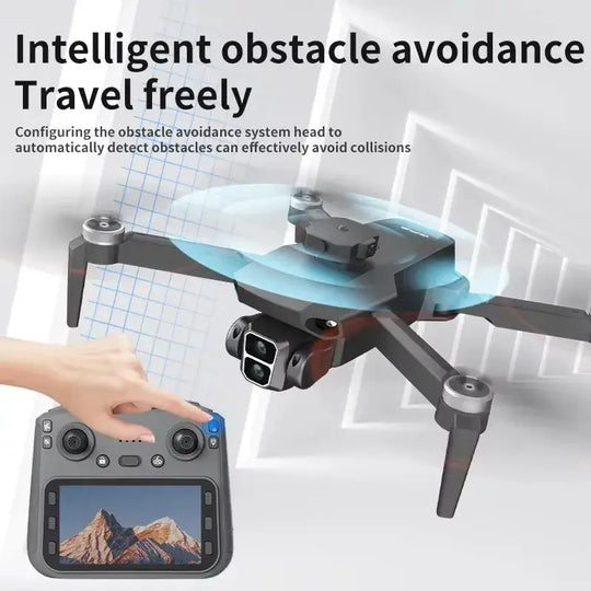 Télécommande du drone professionnel GPS L106-1 affichant les commandes et fonctionnalités avancées.