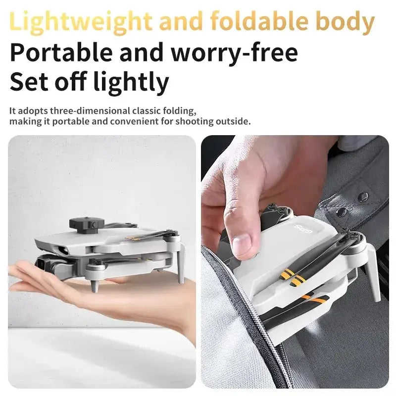 Détails de la caméra HD 4K intégrée du drone professionnel GPS L106-1, offrant des vidéos de haute qualité.