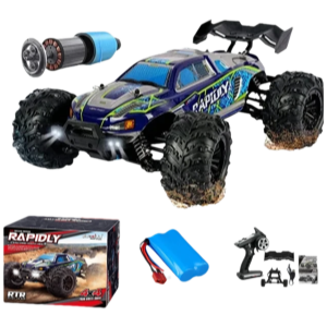 Voiture RC à dérive 1:16, 80 km/h, LED, 4WD, camion monstre télécommandé pour enfants et adultes