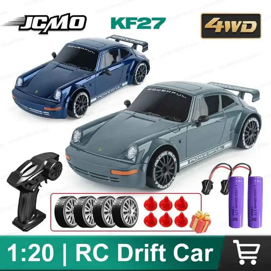 JCMO KF27 Voiture Télécommandée Enfants 1:20 4WD Haute Vitesse RC 2.4G Drift Car Jouet