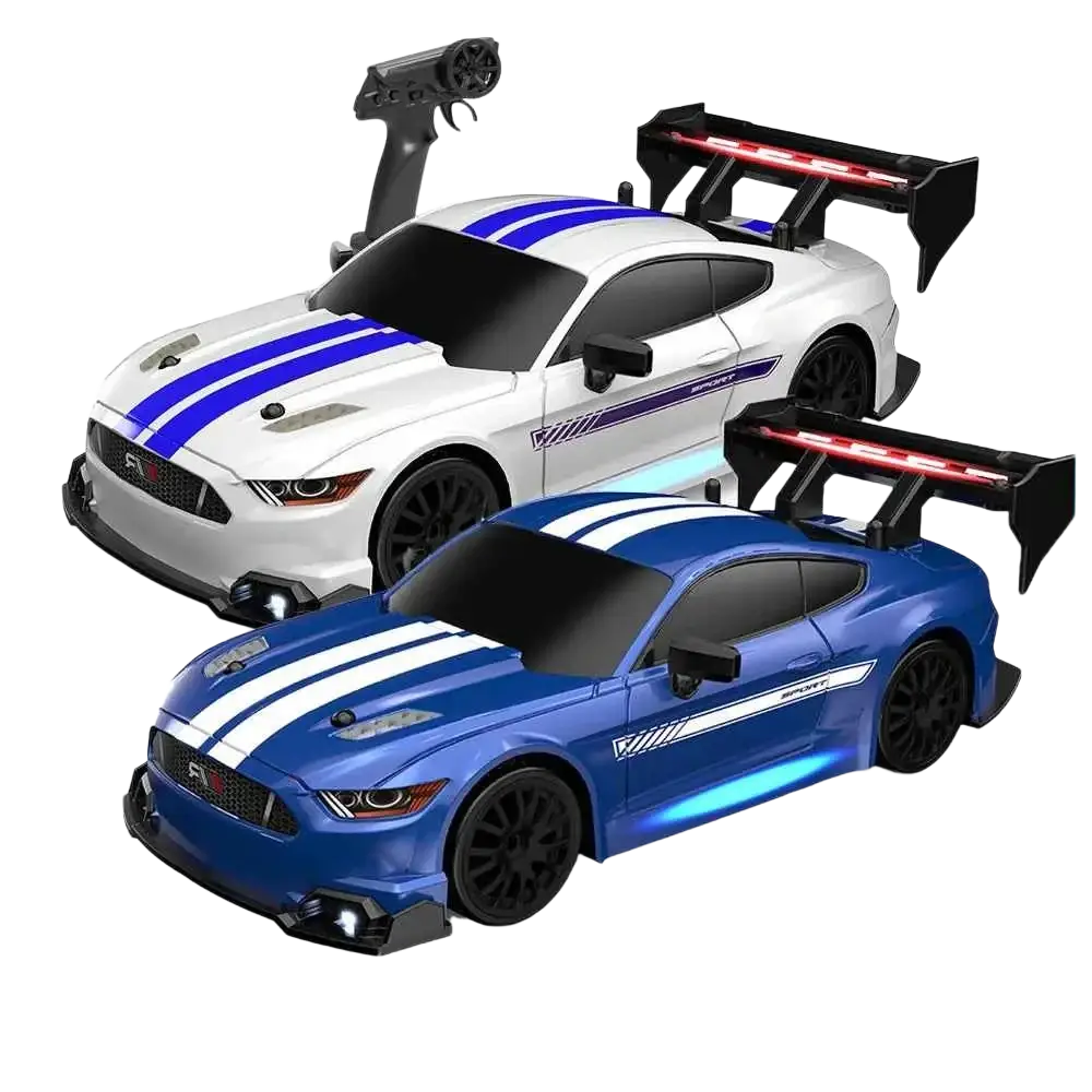 Jouet Pour Garçon Voiture Rapide RC Mustang 4WD, 1/24, Contrôle À Distance, Pneu Remplaçable