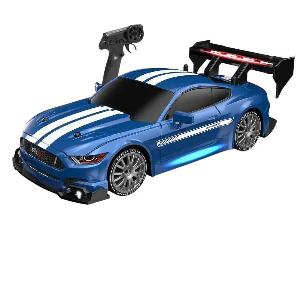 Jouet Pour Garçon Voiture Rapide RC Mustang 4WD, 1/24, Contrôle À Distance, Pneu Remplaçable