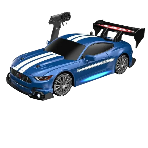 Jouet Pour Garçon Voiture Rapide RC Mustang 4WD, 1/24, Contrôle À Distance, Pneu Remplaçable