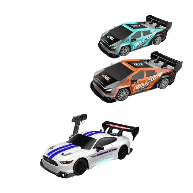 Jouet Pour Garçon Voiture Rapide RC Mustang 4WD, 1/24, Contrôle À Distance, Pneu Remplaçable