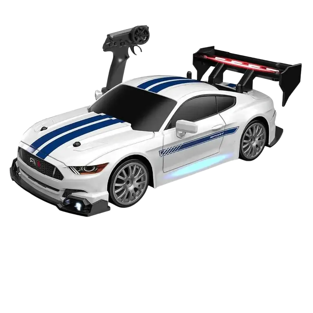 Jouet Pour Garçon Voiture Rapide RC Mustang 4WD, 1/24, Contrôle À Distance, Pneu Remplaçable