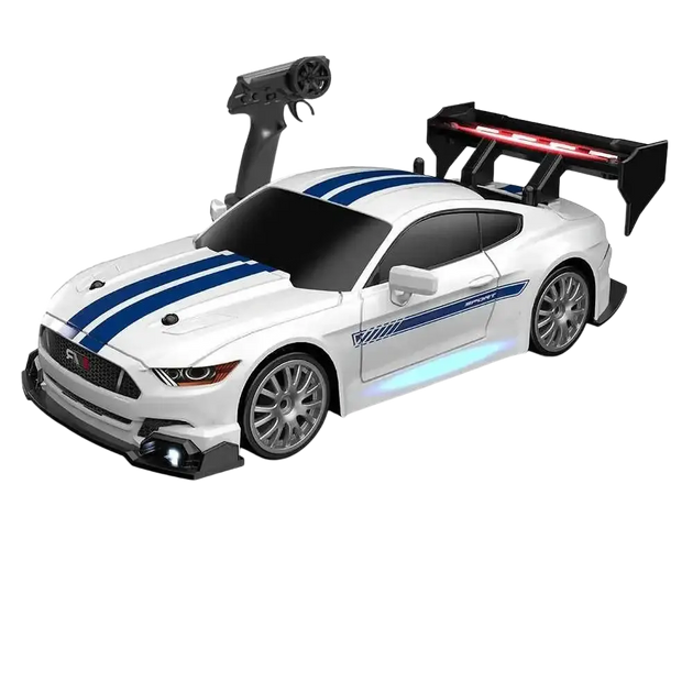 Jouet Pour Garçon Voiture Rapide RC Mustang 4WD, 1/24, Contrôle À Distance, Pneu Remplaçable