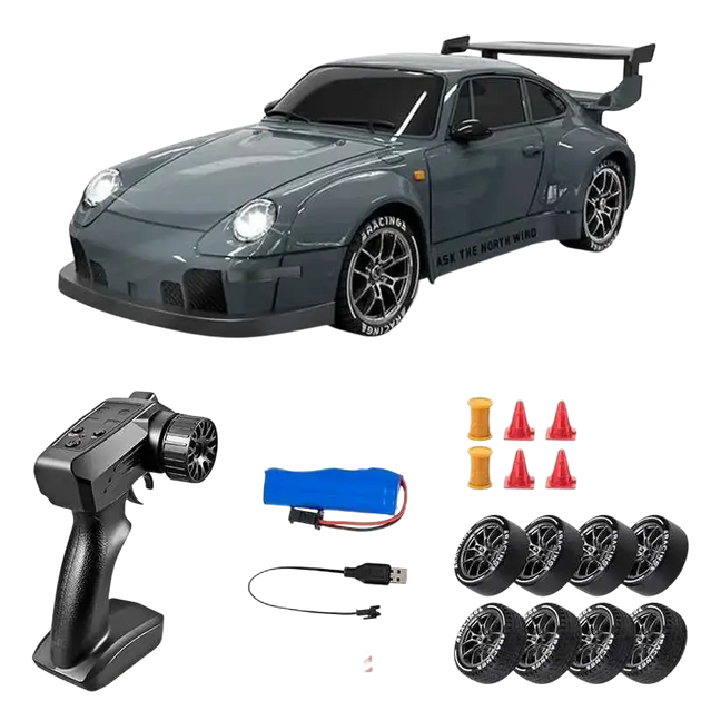 Jouet Pour Garçon Voiture Rapide RC Mustang 4WD, 1/24, Contrôle À Distance, Pneu Remplaçable